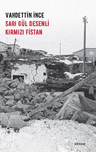 Sarı Gül Desenli Kırmızı Fistan - 1