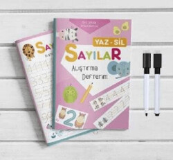 Sayılar Yaz Sil Alıştırma Defterim - Note The Time