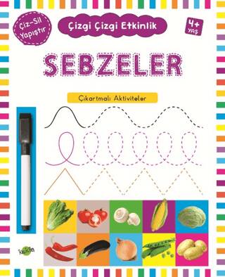 Sebzeler 4 Yaş ve Üstü - Çizgi Çizgi Etkinlik - 1