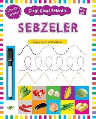 Sebzeler 4 Yaş ve Üstü - Çizgi Çizgi Etkinlik - 1