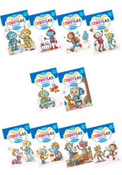 Sevimli Robotlar Boyoma Kitabı Sticker Çıkartmalı 10 Kitap Set - Atlı Karınca Yayınları