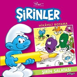 Şirin Salatası Hikayeli Boyama - Şirinler - 1