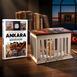 Son Başkent Ankara ve Atatürk Büstlü Ahşap Anıtkabir Işıklı Maket - Halk Kitabevi