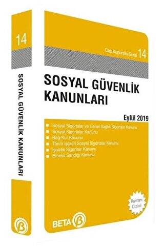 Sosyal Güvenlik Kanunları Eylül 2019 - 1