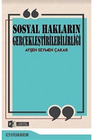 Sosyal Hakların Gerçekleştirilebilirliği - 1