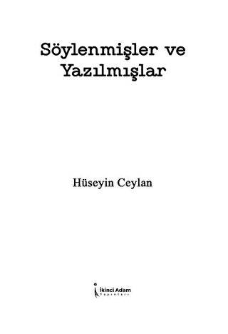 Söylenmişler ve Yazılmışlar - 1