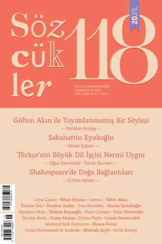 Sözcükler Dergisi 118. Sayı Kasım - Aralık 2025 - 1