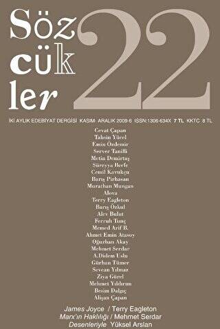 Sözcükler Dergisi Sayı: 22 Kasım - Aralık 2009 - 1