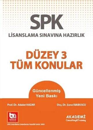 SPK Lisanslama Sınavına Hazırlık - Düzey 3 Tüm Konular - 1