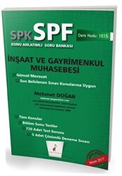 SPK - SPF İnşaat ve Gayrimenkul Muhasebesi Konu Anlatımlı Soru Bankası - 1
