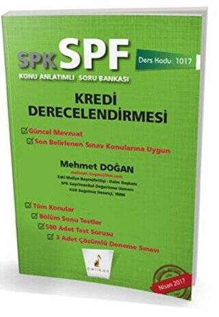 SPK - SPF Kredi Derecelendirmesi Konu Anlatımlı Soru Bankası - 1