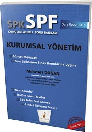 SPK - SPF Kurumsal Yönetim Konu Anlatımlı Soru Bankası - 1