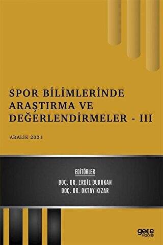 Spor Bilimlerinde Araştırma ve Değerlendirmeler - III - 1