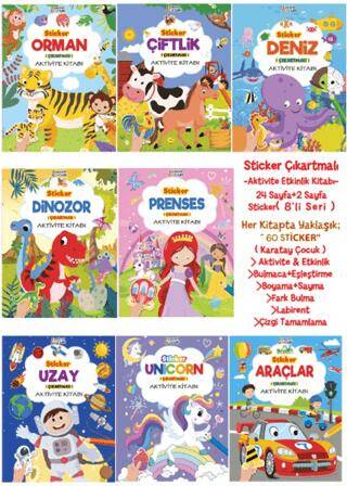 Sticker Çıkartmalı Aktivite Kitabı 8 Seri - 1