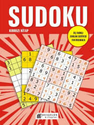 Sudoku Kırmızı Kitap - Üç Farklı Zorluk Seviyesi 159 Bulmaca - Akıl Çelen Kitaplar