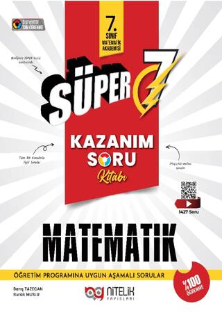 Süper 7 Matematik Kazanım Soru Kitabı - 1