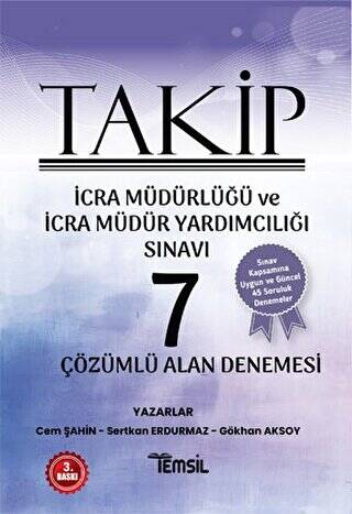Takip İcra Müdürlüğü ve İcra Müdür Yardımcılığı Sınavı Çözümlü 7 Alan Denemesi - 1
