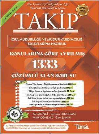 Takip İcra Müdürlüğü ve Müdür Yardımcılığı Sınavı Alan Bilgisi Soru Bankası - 1