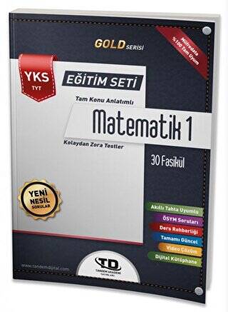 Tandem Akademi Gold Serisi Matematik 1 YKS TYT 30 Fasikül - 1