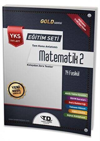 Tandem Akademi Gold Serisi Matematik 2 YKS TYT AYT 14 Fasikül Eğitim Seti - 1