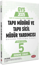 Tapu Müdürü - Tapu Sicil Müdür Yardımcısı GYS Tamamı Çözümlü 5 Deneme Sınavı - 1
