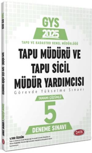 Tapu Müdürü - Tapu Sicil Müdür Yardımcısı GYS Tamamı Çözümlü 5 Deneme Sınavı - 1