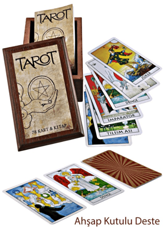 Tarot 78 Kart ve Kitap Ahşap Kutulu - 1