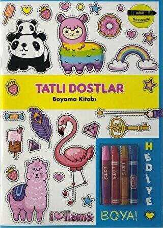 Tatlı Dostlar Boyama Kitabı - Minik Ressamlar - 1