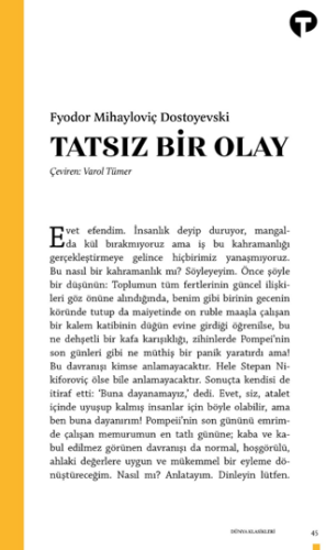 Tatsız Bir Olay - 1