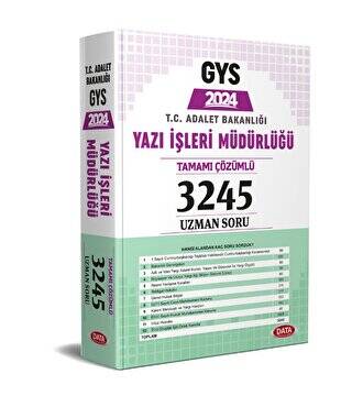 T.C. Adalet Bakanlığı Yazı İşleri Müdürlüğü GYS Tamamı Çözümlü 3245 Uzman Soru Bankası - 1