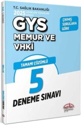 T.C Sağlık Bakanlığı Memur VHKİ Tamamı Çözümlü 5 Deneme Sınavı - 1