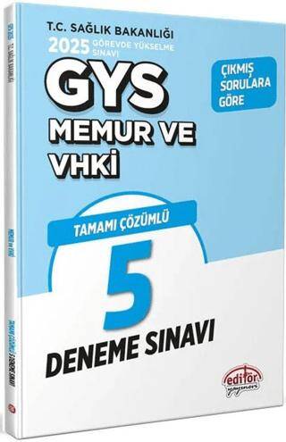 T.C Sağlık Bakanlığı Memur VHKİ Tamamı Çözümlü 5 Deneme Sınavı - 1