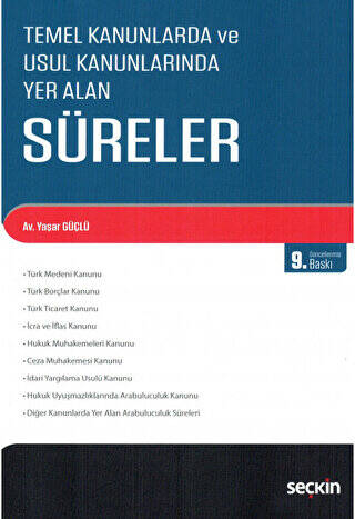 Temel Kanunlarda ve Usul Kanunlarında Yer Alan Süreler - 1