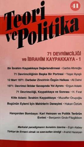 Teori ve Politika Dergisi Sayı: 41 Bahar 2006 - 1