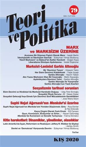 Teori ve Politika Dergisi Sayı: 79 Kış 2020 - 1