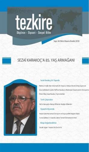 Tezkire Dergisi Sayı: 66 Ekim - Kasım Aralık 2018 - 1