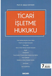 Ticari İşletme Hukuku - 1