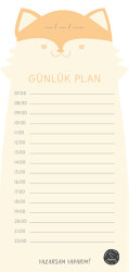 Tilkili Günlük Plan - Bloknot - 1