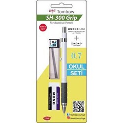 Tombow Sh-300 Grip Mekanik Kurşun Kalem 0.7mm Okul Seti Beyaz - Tombow