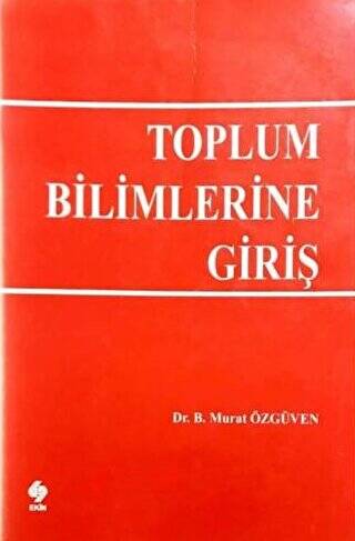 Toplum Bilimlerine Giriş - 1
