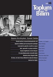 Toplum ve Bilim Dergisi Sayı: 146 Aralık 2018 - İletişim Yayınevi