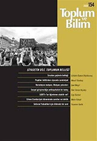 Toplum ve Bilim Dergisi Sayı: 154 - 1