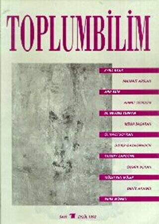 Toplumbilim Sayı: 1 - 1