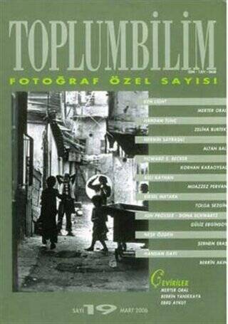 Toplumbilim Sayı: 19 Fotoğraf Özel Sayısı - 1