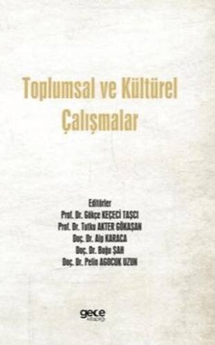 Toplumsal ve Kültürel Çalışmalar - 1