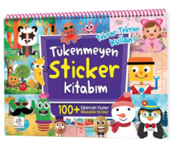 Tükenmeyen Sticker Kitabım - Eğlenceli Yüzler 100+ Tekrar Tekrar Kullanılabilen Sticker - Yükselen Zeka Yayınları