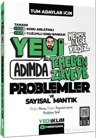 Tüm Adaylar İçin Yedi Adımda Temelden Zirveye Problemler ve Sayısal Mantık Video Konu Anlatımlı Video Çözümlü Soru Bankası - 1