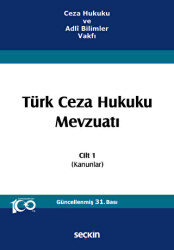 Türk Ceza Hukuku Mevzuatı - Cilt 1 - 1