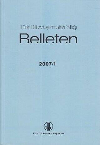 Türk Dili Araştırmaları Yıllığı - Belleten 2007 - 1 - 1