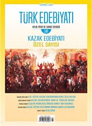 Türk Edebiyatı Dergisi Sayı: 549 Temmuz 2019 - 1